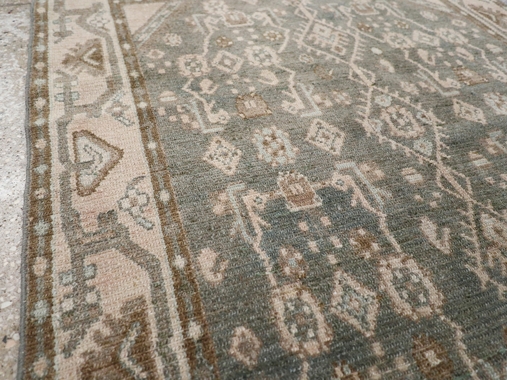 Vintage Persian Malayer Throw Rug, No.32795 - Gsblank