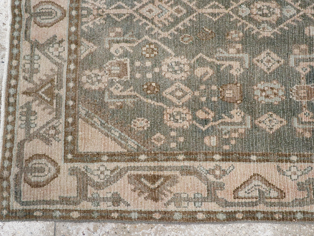 Vintage Persian Malayer Throw Rug, No.32795 - Gsblank