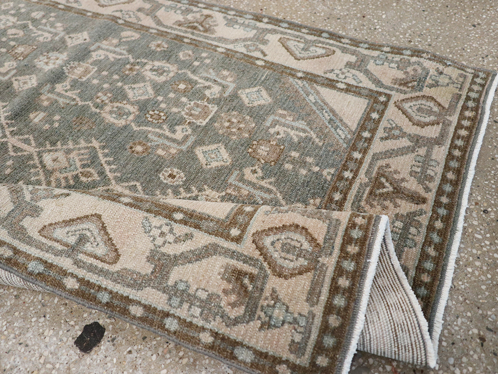 Vintage Persian Malayer Throw Rug, No.32795 - Gsblank