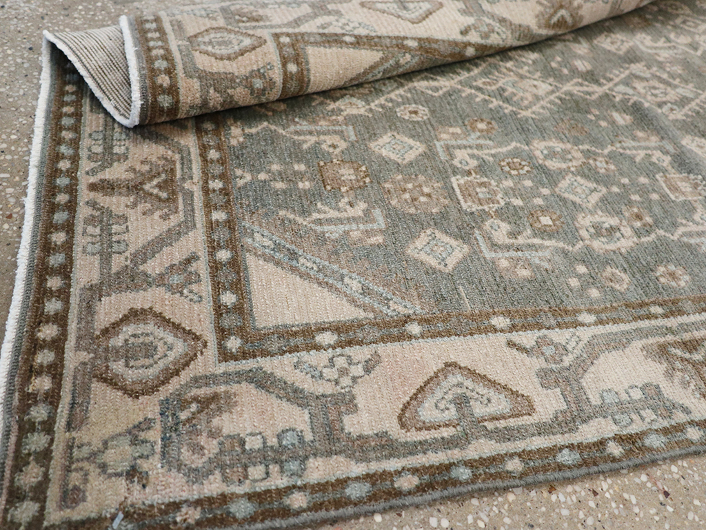 Vintage Persian Malayer Throw Rug, No.32795 - Gsblank