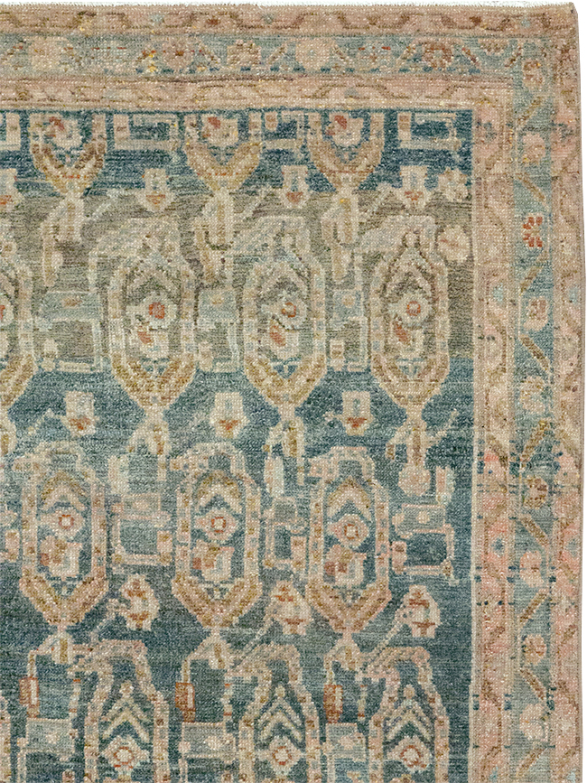 Vintage Persian Malayer Throw Rug, No.32796 - Gsblank