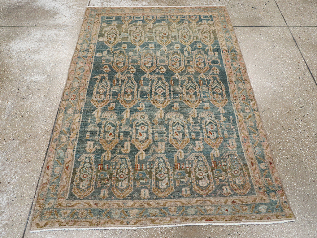 Vintage Persian Malayer Throw Rug, No.32796 - Gsblank