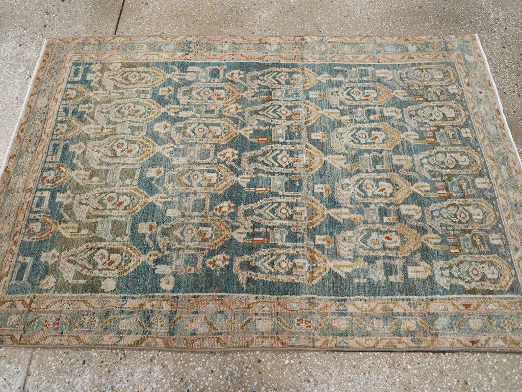 Vintage Persian Malayer Throw Rug, No.32796 - Gsblank