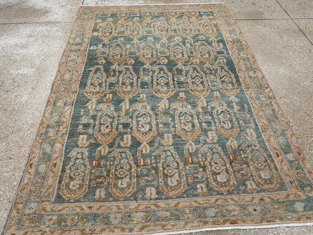 Vintage Persian Malayer Throw Rug, No.32796 - Gsblank