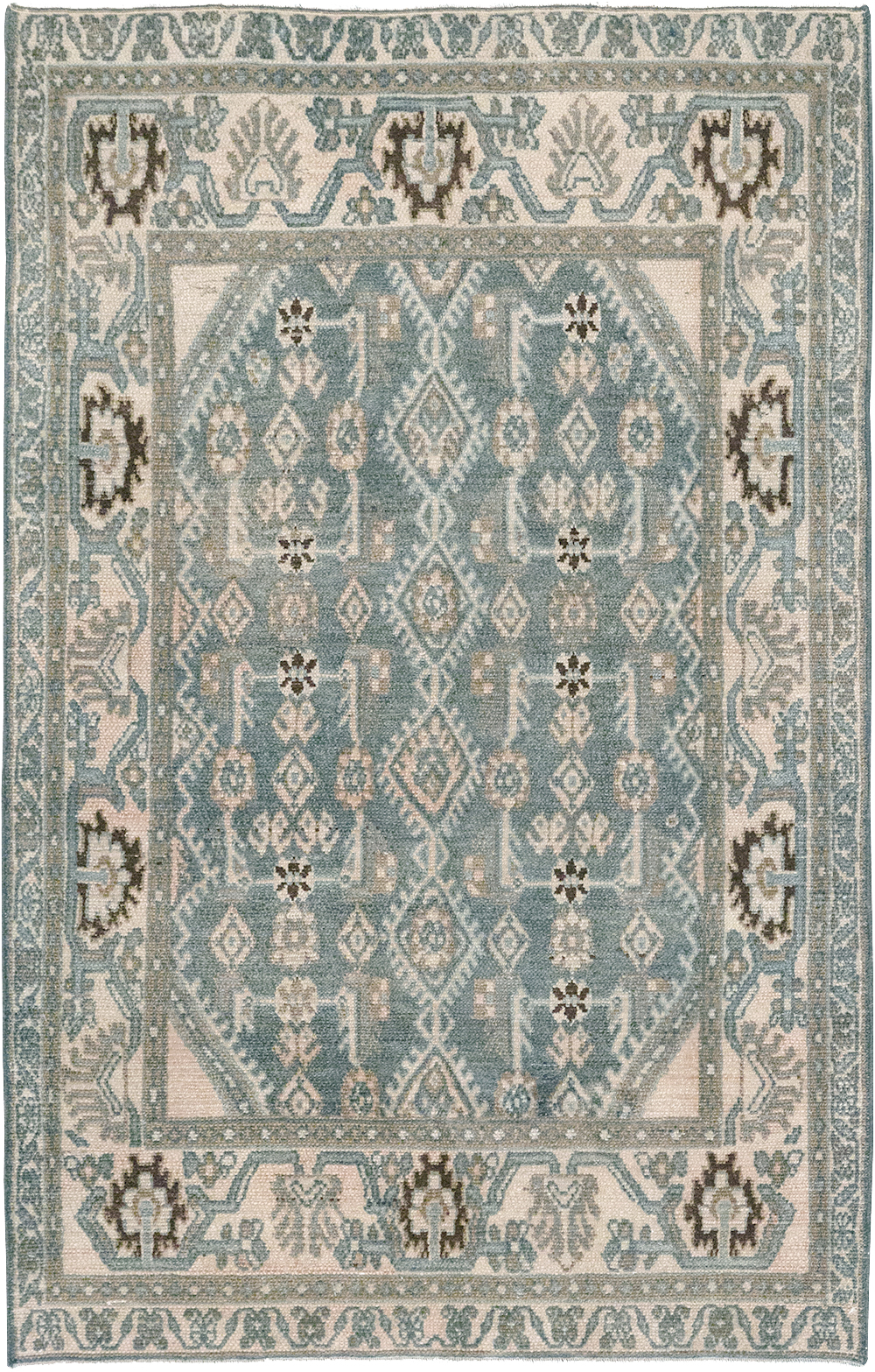 Vintage Persian Malayer Throw Rug, No.32797 - Gsblank