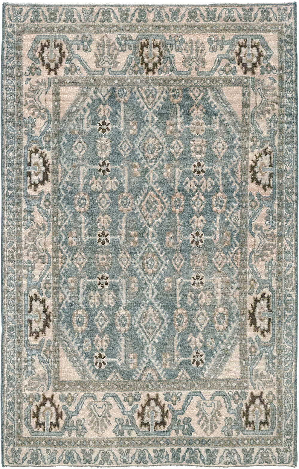 Vintage Persian Malayer Throw Rug, No.32797 - Gsblank