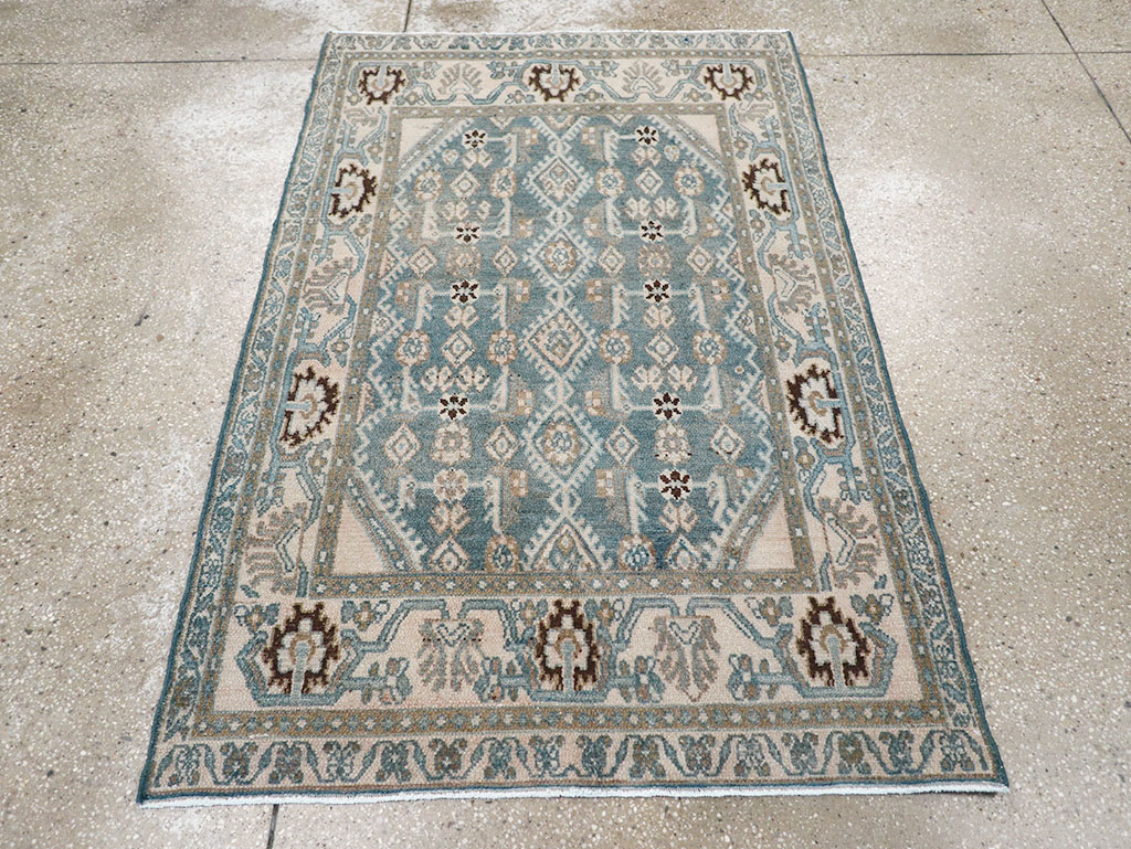 Vintage Persian Malayer Throw Rug, No.32797 - Gsblank