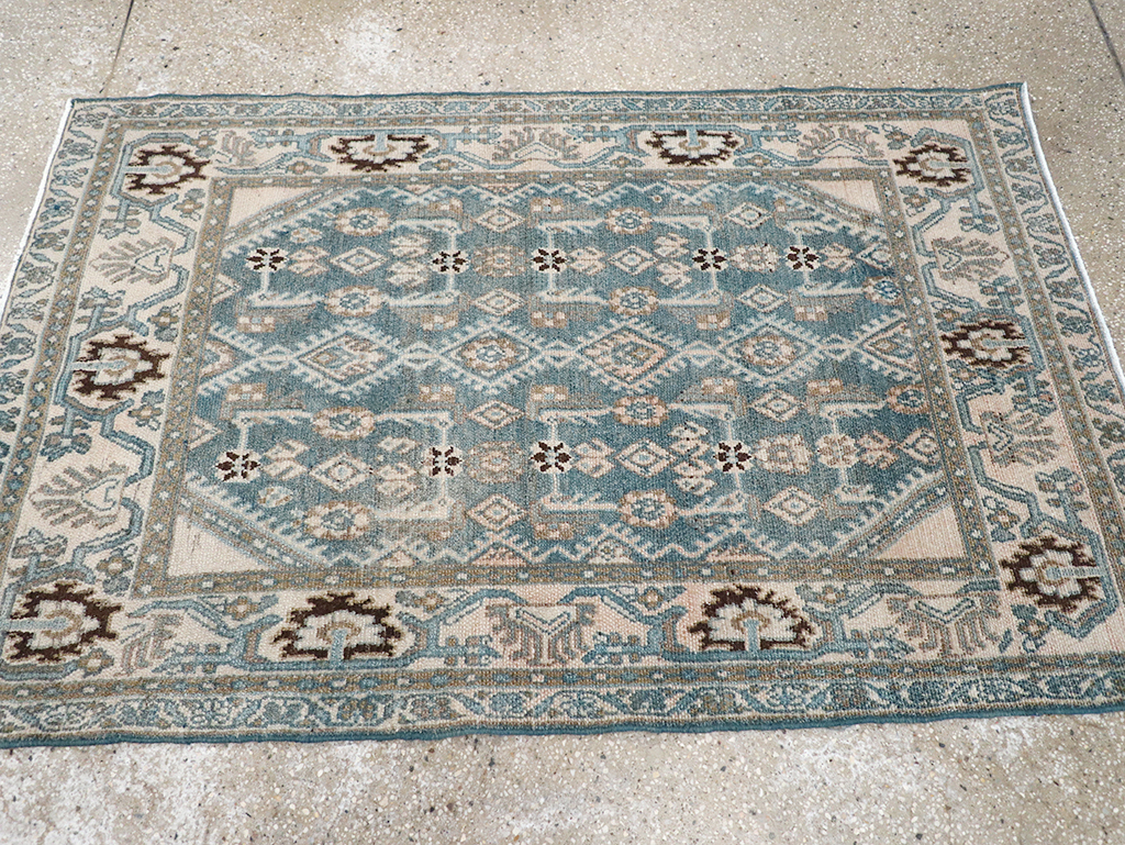 Vintage Persian Malayer Throw Rug, No.32797 - Gsblank