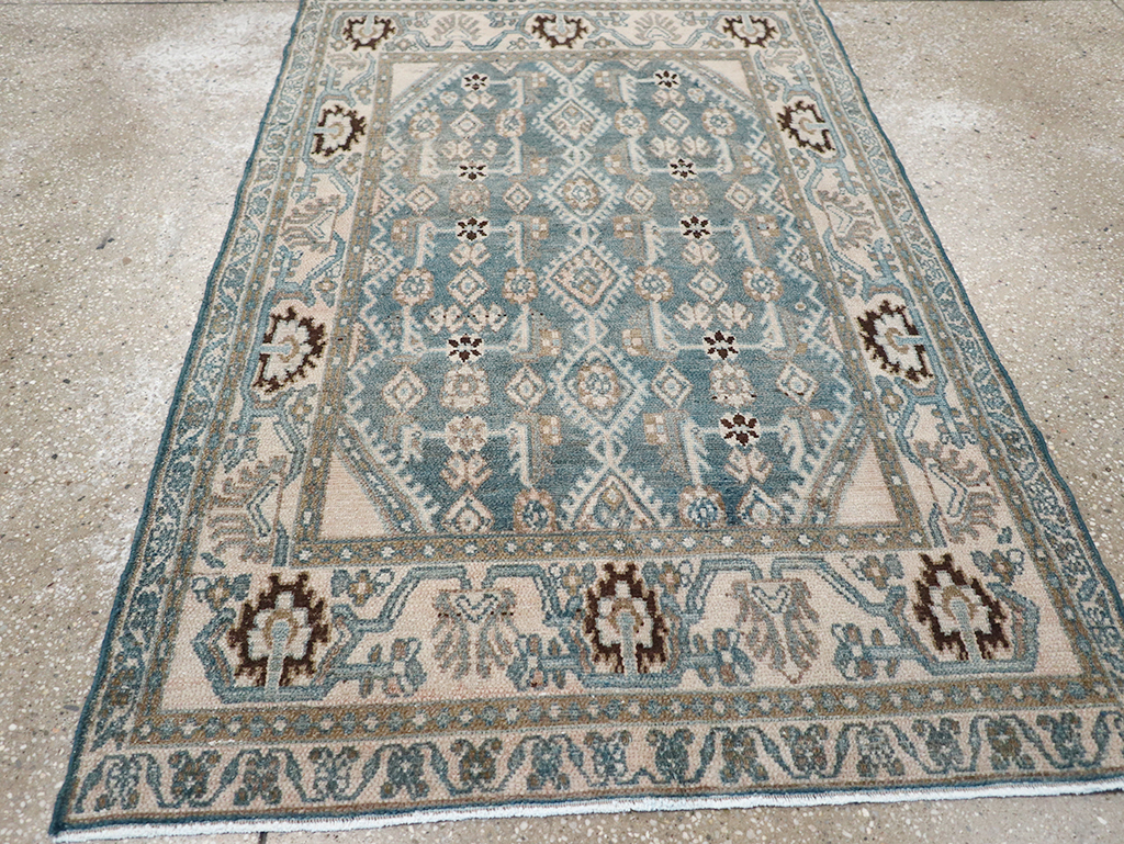 Vintage Persian Malayer Throw Rug, No.32797 - Gsblank