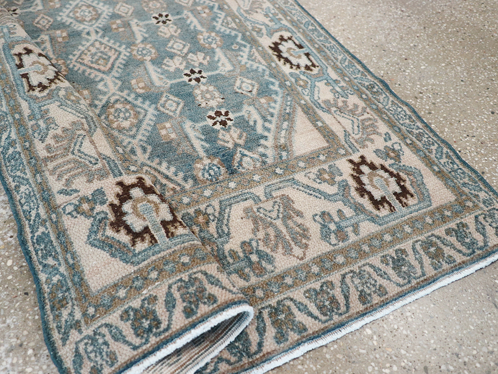 Vintage Persian Malayer Throw Rug, No.32797 - Gsblank