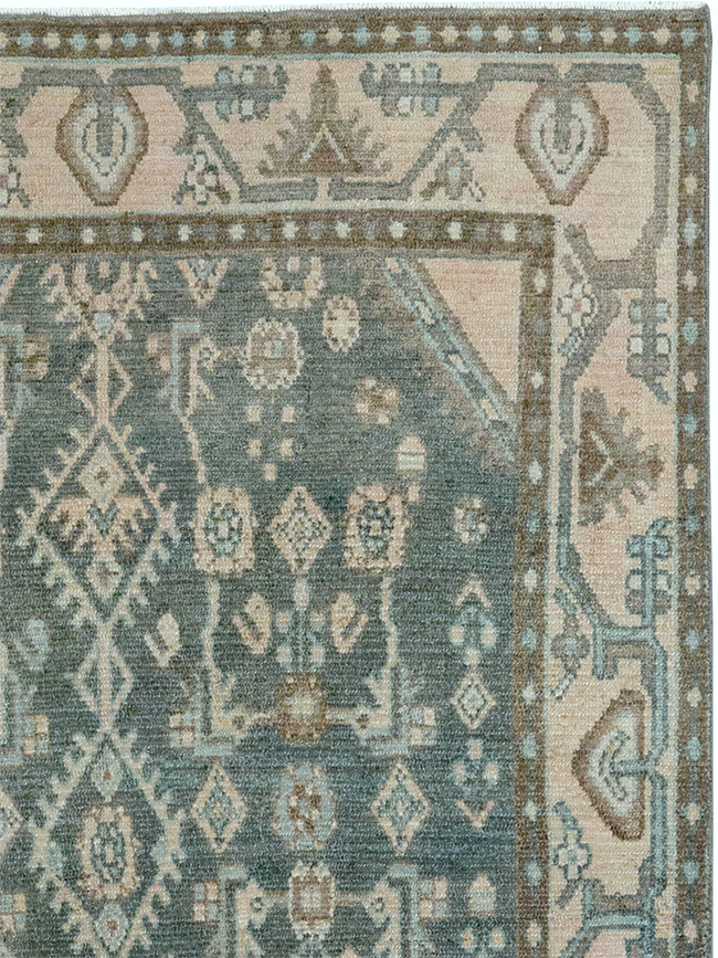 Vintage Persian Malayer Throw Rug, No.32798 - Gsblank