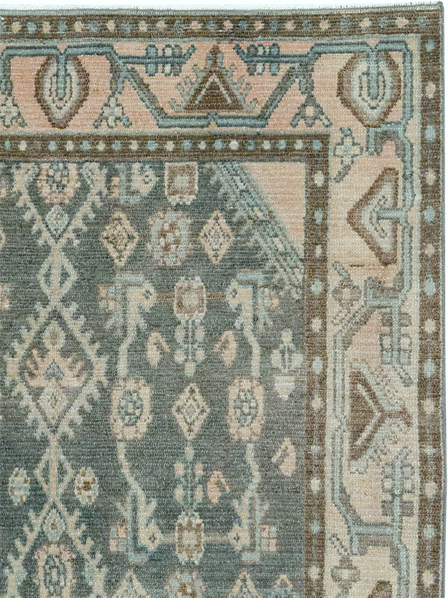 Vintage Persian Malayer Throw Rug, No.32798 - Gsblank