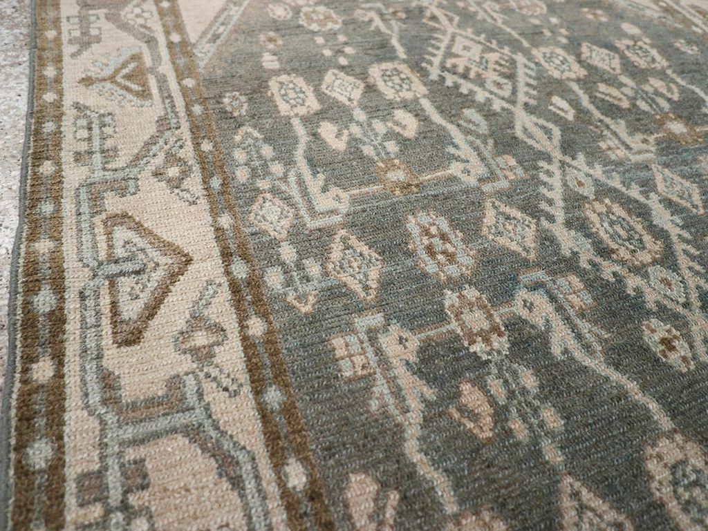 Vintage Persian Malayer Throw Rug, No.32798 - Gsblank