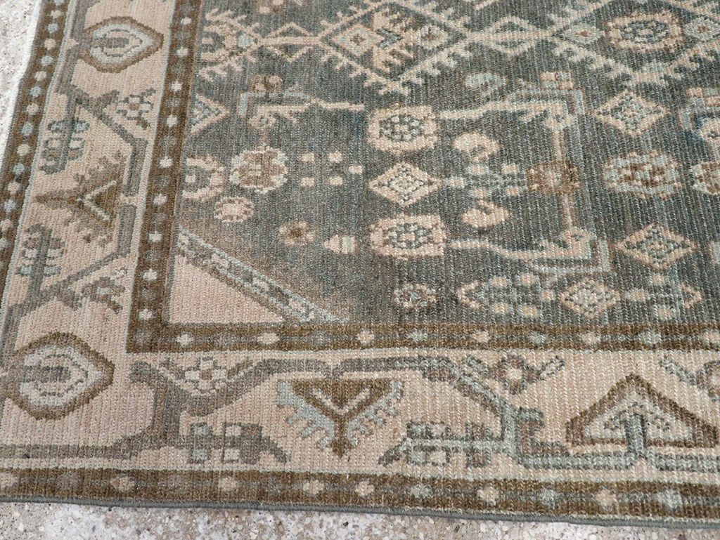 Vintage Persian Malayer Throw Rug, No.32798 - Gsblank