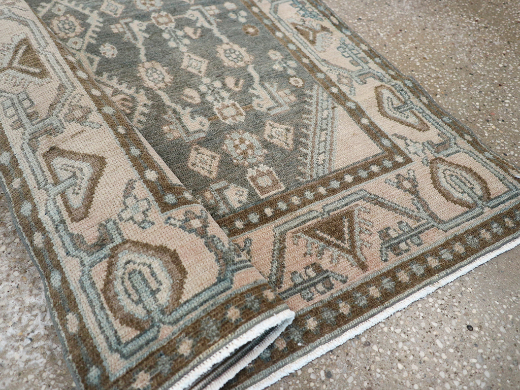 Vintage Persian Malayer Throw Rug, No.32798 - Gsblank