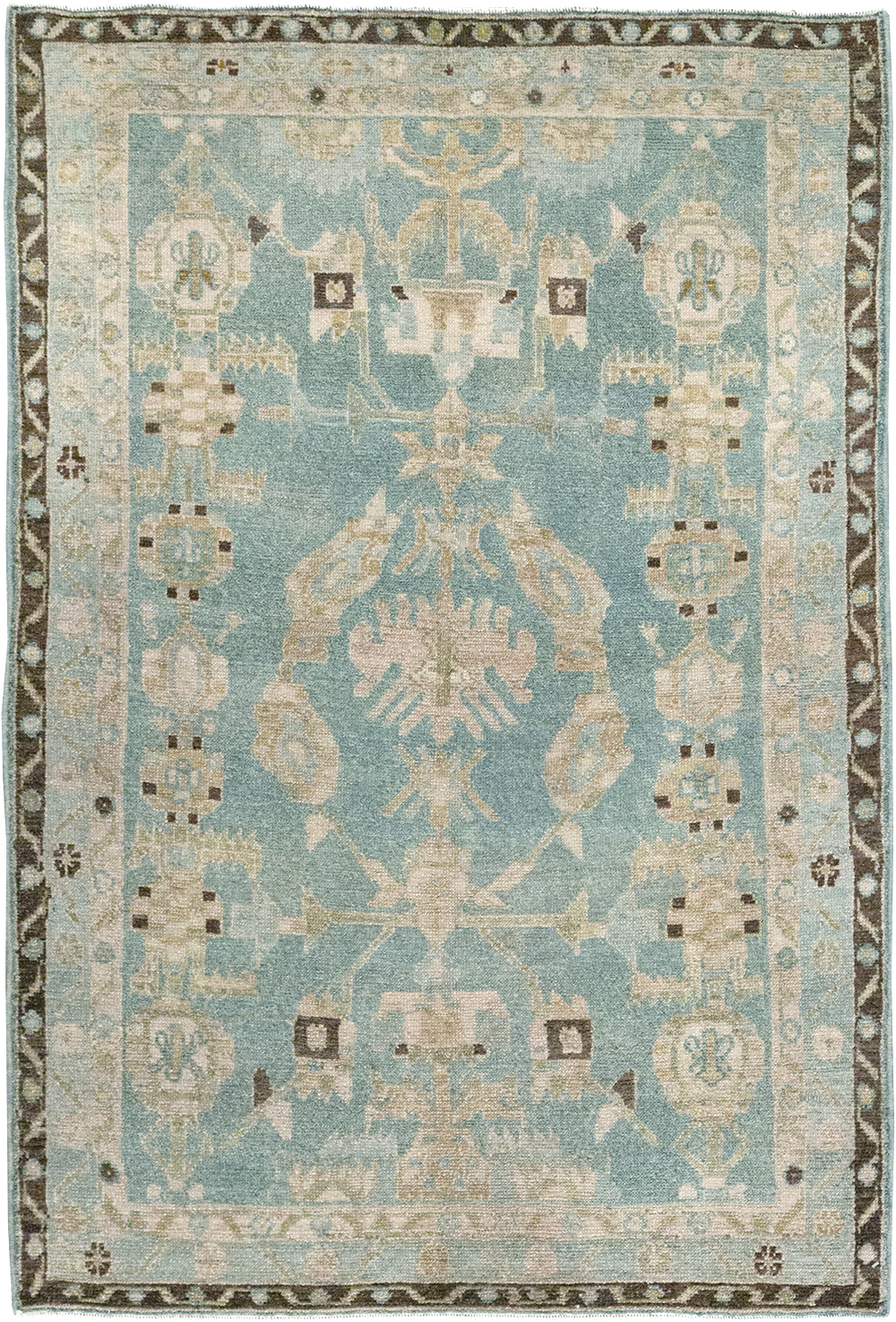 Vintage Persian Malayer Throw Rug, No.32799 - Gsblank