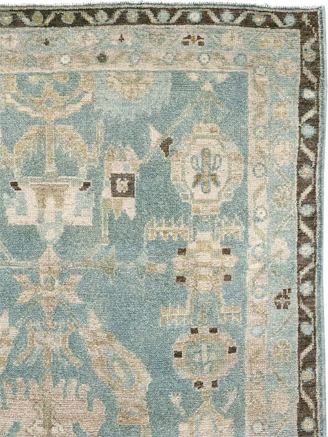 Vintage Persian Malayer Throw Rug, No.32799 - Gsblank