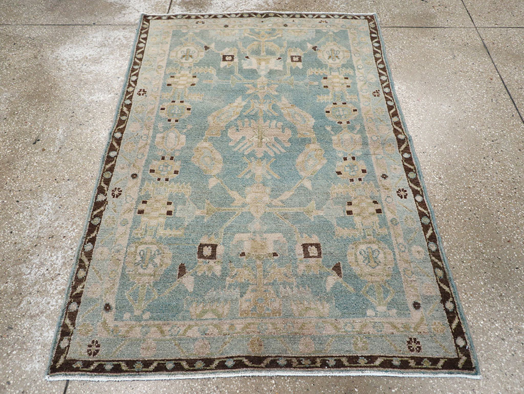 Vintage Persian Malayer Throw Rug, No.32799 - Gsblank