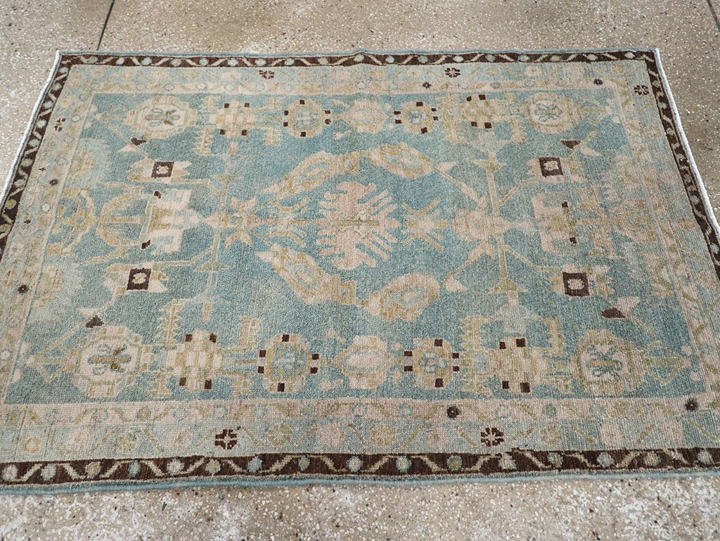 Vintage Persian Malayer Throw Rug, No.32799 - Gsblank