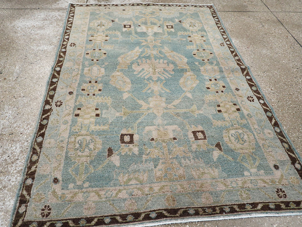 Vintage Persian Malayer Throw Rug, No.32799 - Gsblank