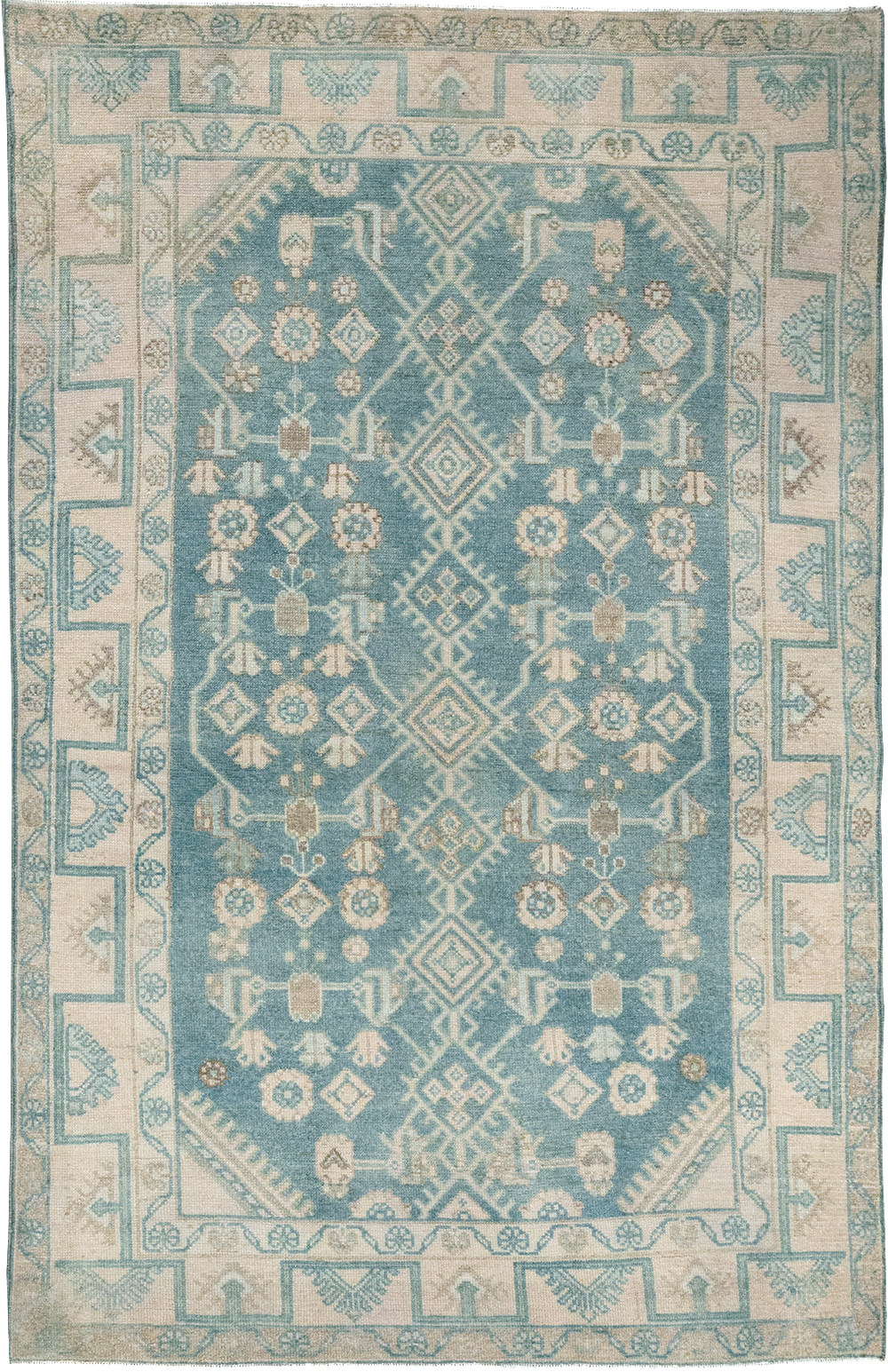 Vintage Persian Malayer Throw Rug, No.32802 - Gsblank