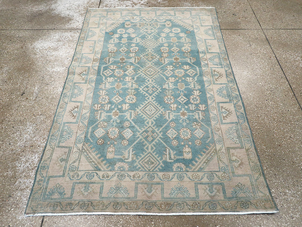 Vintage Persian Malayer Throw Rug, No.32802 - Gsblank