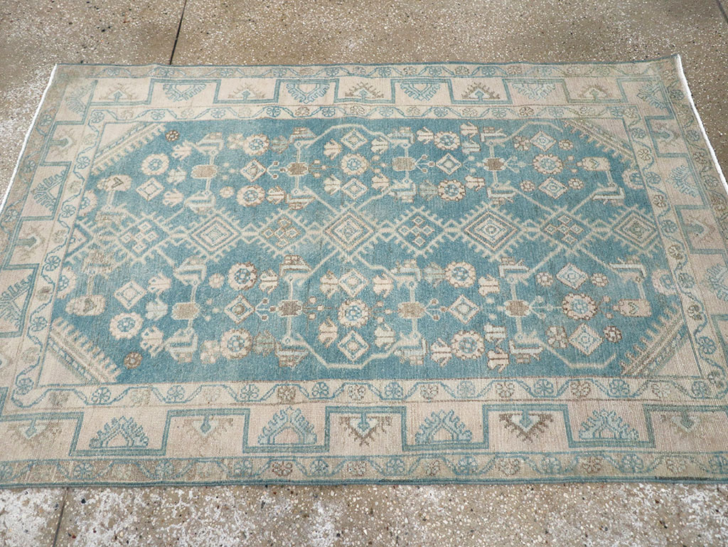 Vintage Persian Malayer Throw Rug, No.32802 - Gsblank