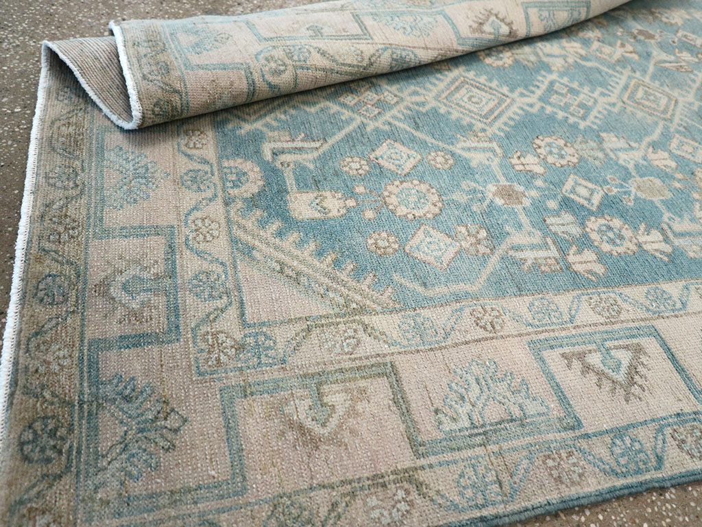 Vintage Persian Malayer Throw Rug, No.32802 - Gsblank