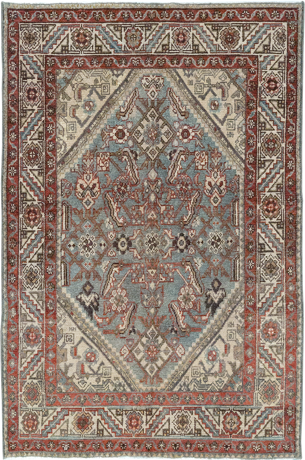 Antique Persian Malayer Throw Rug, No.32803 - Gsblank
