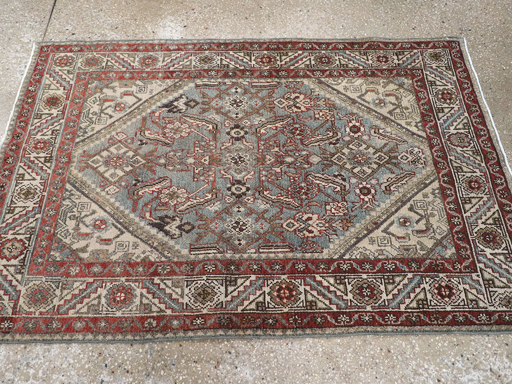 Antique Persian Malayer Throw Rug, No.32803 - Gsblank