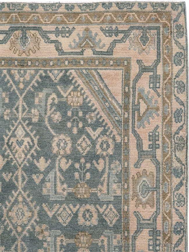 Vintage Persian Malayer Throw Rug, No.32804 - Gsblank