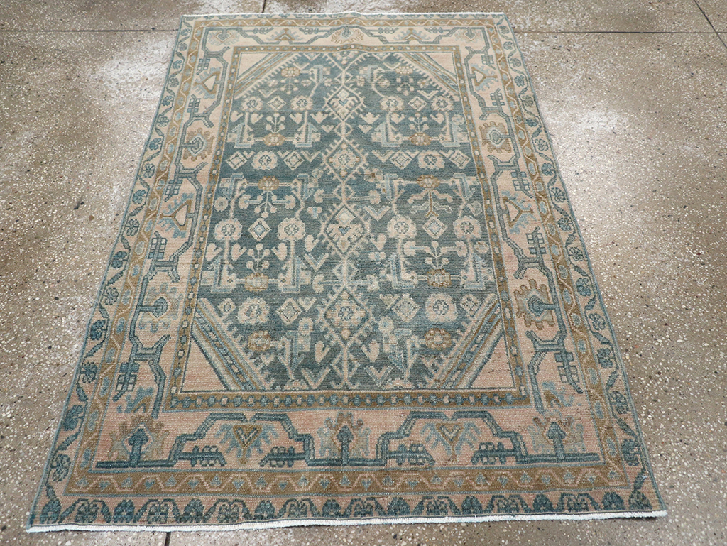 Vintage Persian Malayer Throw Rug, No.32804 - Gsblank