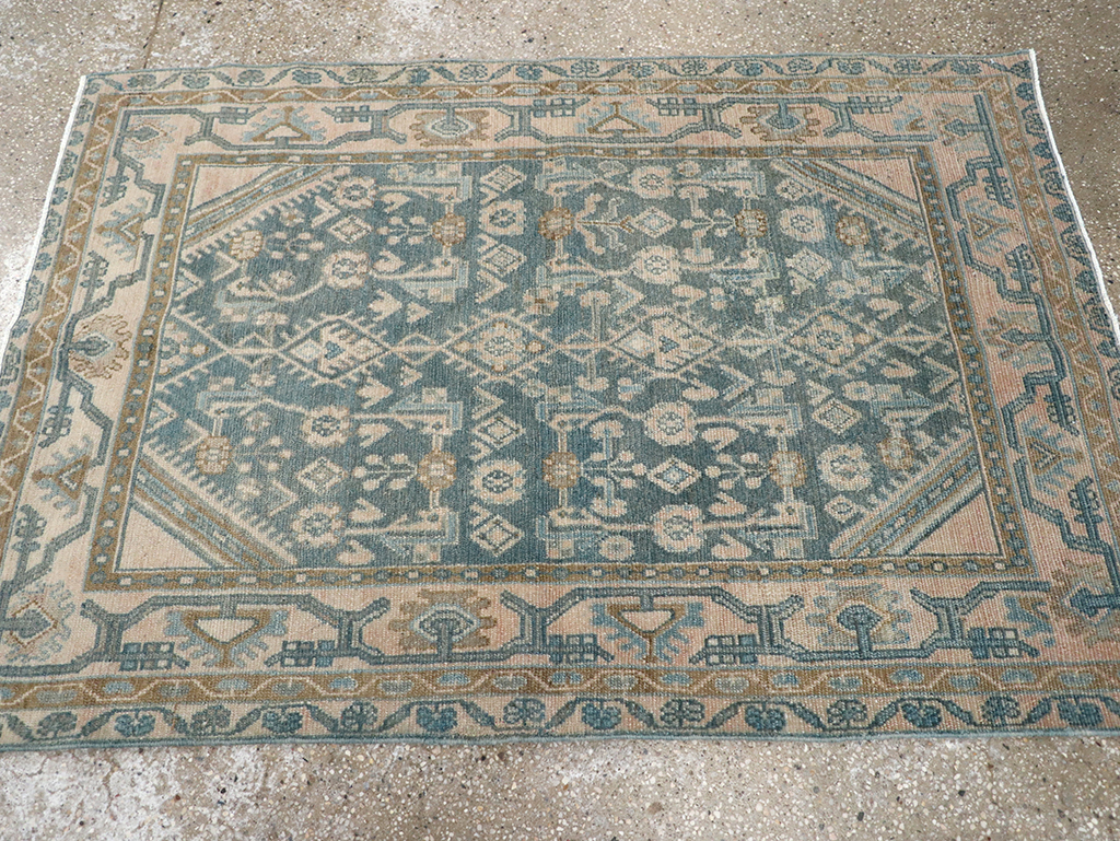 Vintage Persian Malayer Throw Rug, No.32804 - Gsblank