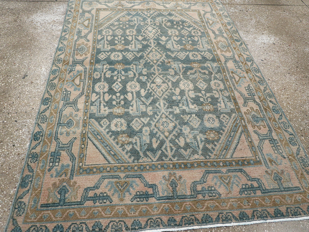 Vintage Persian Malayer Throw Rug, No.32804 - Gsblank