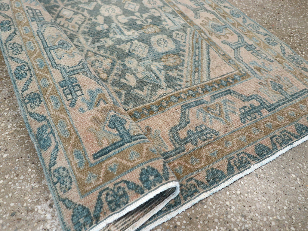 Vintage Persian Malayer Throw Rug, No.32804 - Gsblank