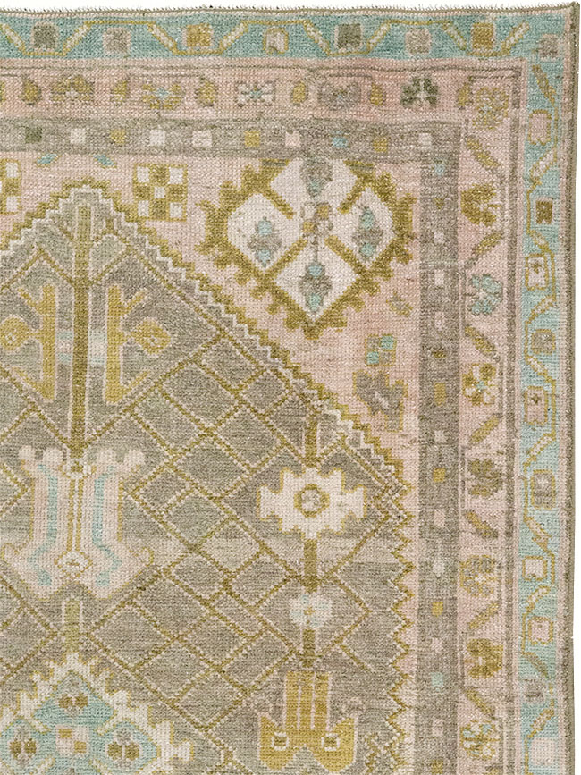 Vintage Persian Malayer Throw Rug, No.32805 - Gsblank