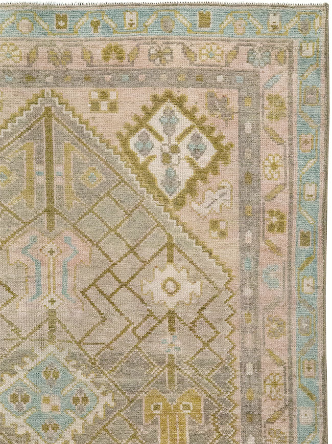 Vintage Persian Malayer Throw Rug, No.32805 - Gsblank