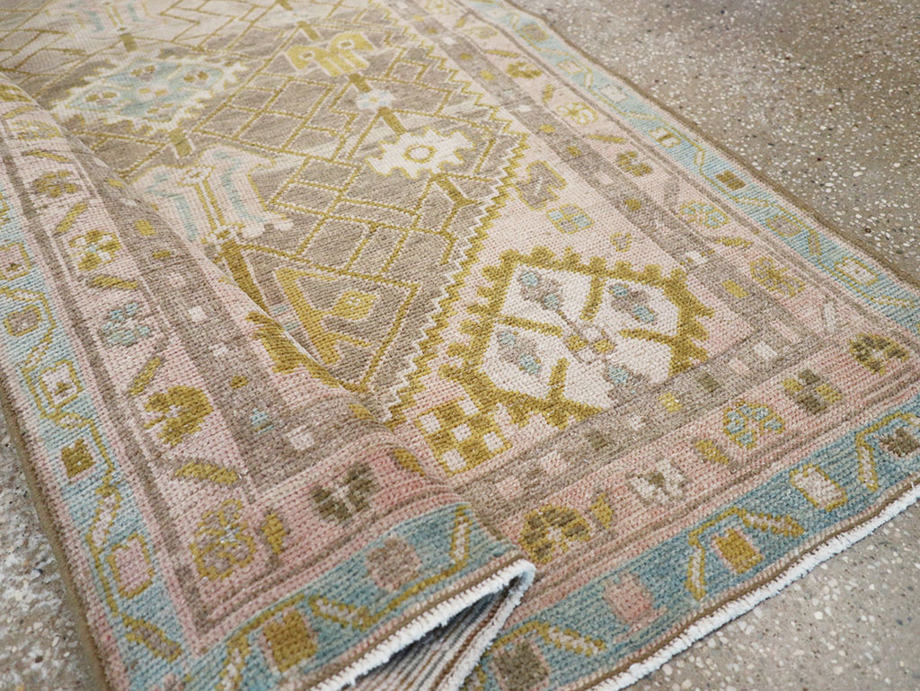 Vintage Persian Malayer Throw Rug, No.32805 - Gsblank