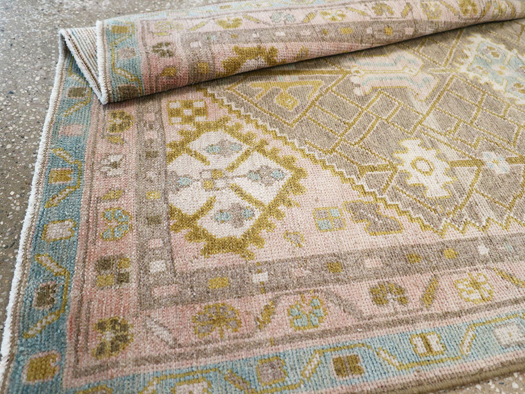 Vintage Persian Malayer Throw Rug, No.32805 - Gsblank
