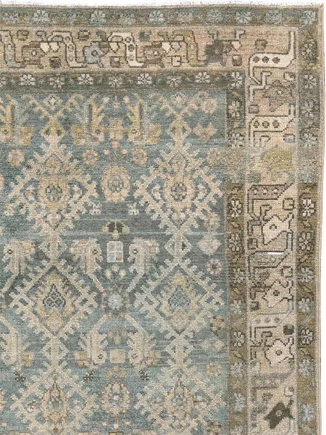 Vintage Persian Malayer Throw Rug, No.32806 - Gsblank