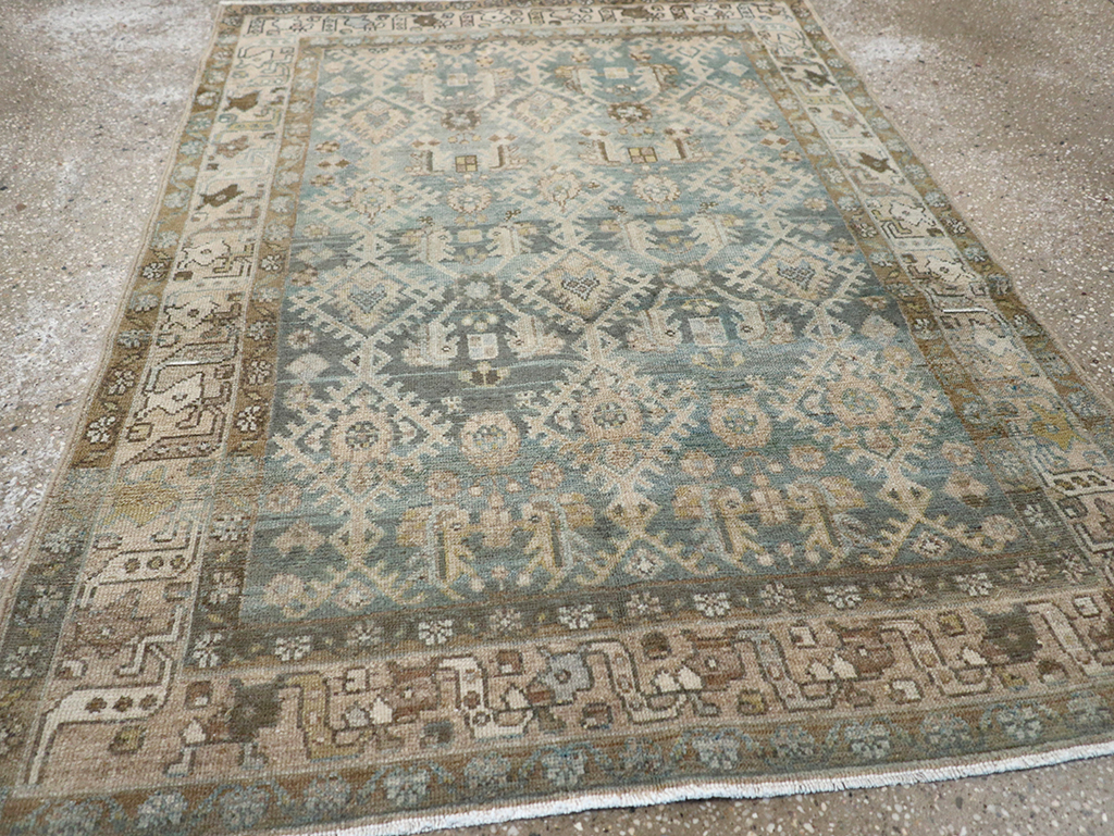 Vintage Persian Malayer Throw Rug, No.32806 - Gsblank