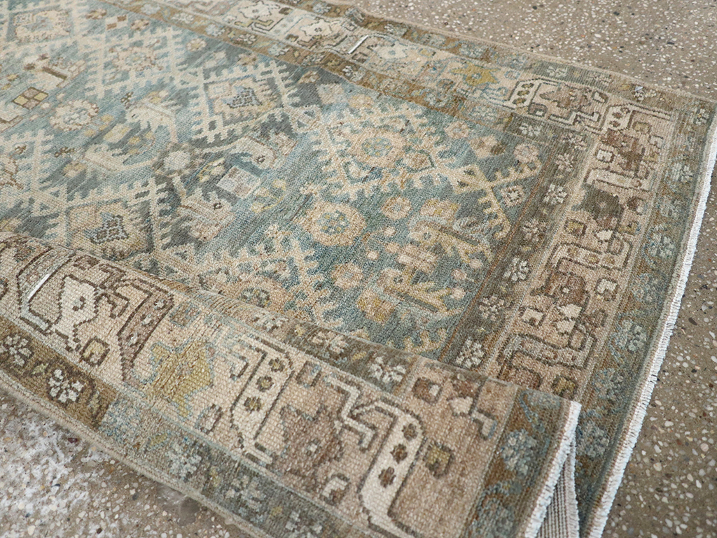 Vintage Persian Malayer Throw Rug, No.32806 - Gsblank