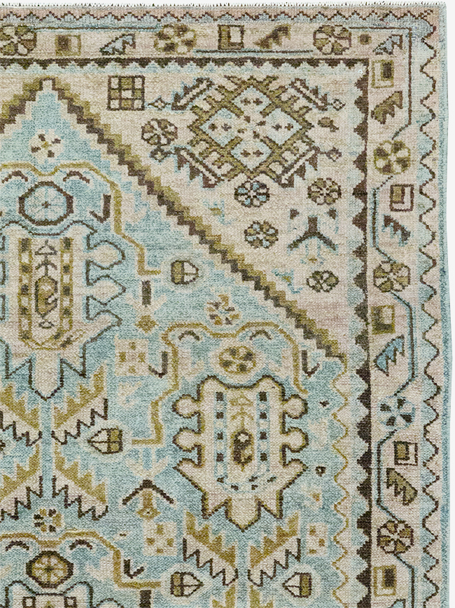 Vintage Persian Malayer Throw Rug, No.32807 - Gsblank
