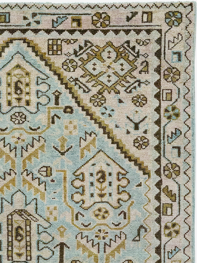 Vintage Persian Malayer Throw Rug, No.32807 - Gsblank