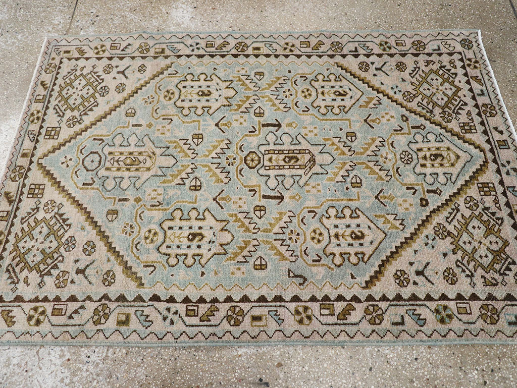 Vintage Persian Malayer Throw Rug, No.32807 - Gsblank