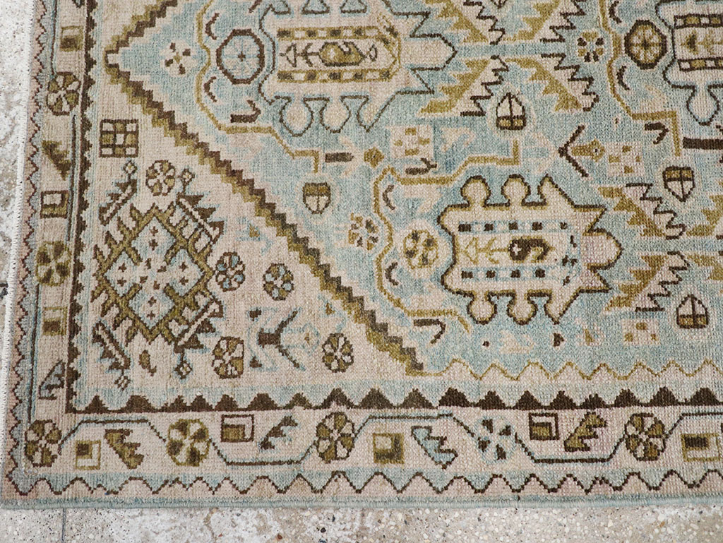 Vintage Persian Malayer Throw Rug, No.32807 - Gsblank