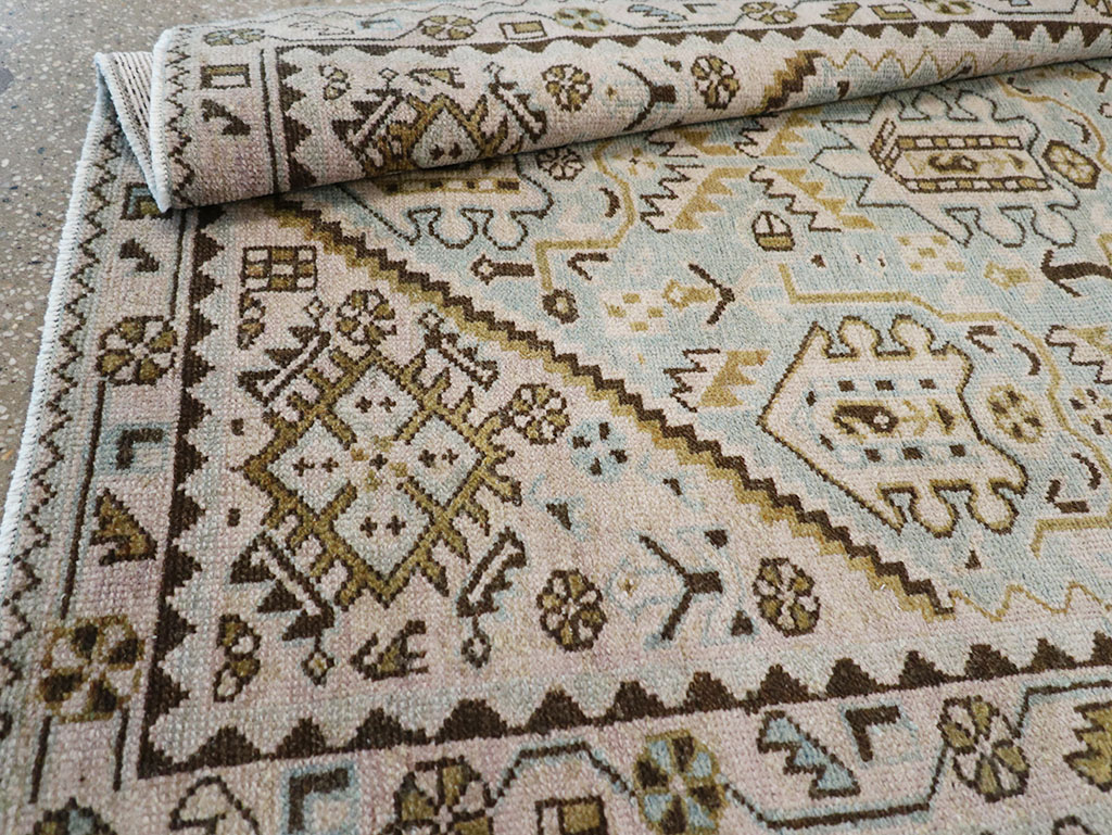 Vintage Persian Malayer Throw Rug, No.32807 - Gsblank