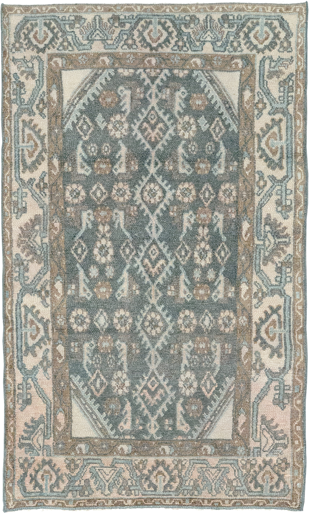 Vintage Persian Malayer Throw Rug, No.32808 - Gsblank