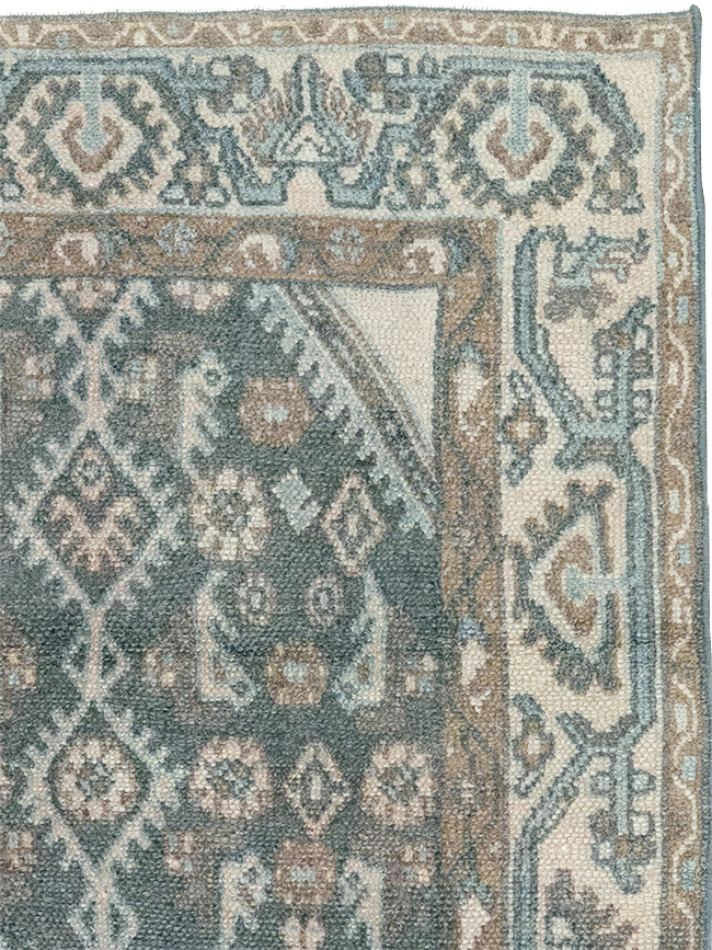 Vintage Persian Malayer Throw Rug, No.32808 - Gsblank