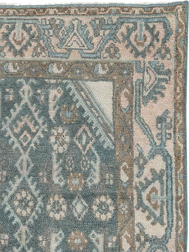Vintage Persian Malayer Throw Rug, No.32808 - Gsblank